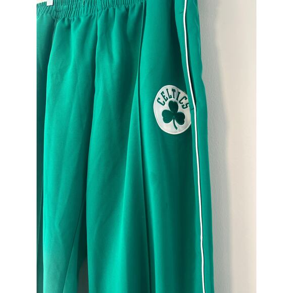 Vintage Reebok NBA Celtics Wide Leg Track Pant Green Size 3XL - Picture 2 of 7